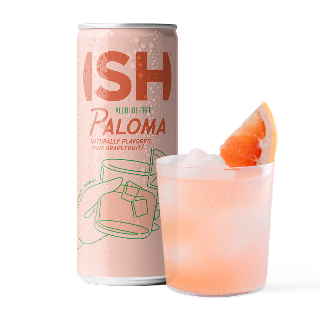 ISH Spirits Paloma non-alcoholic cocktail