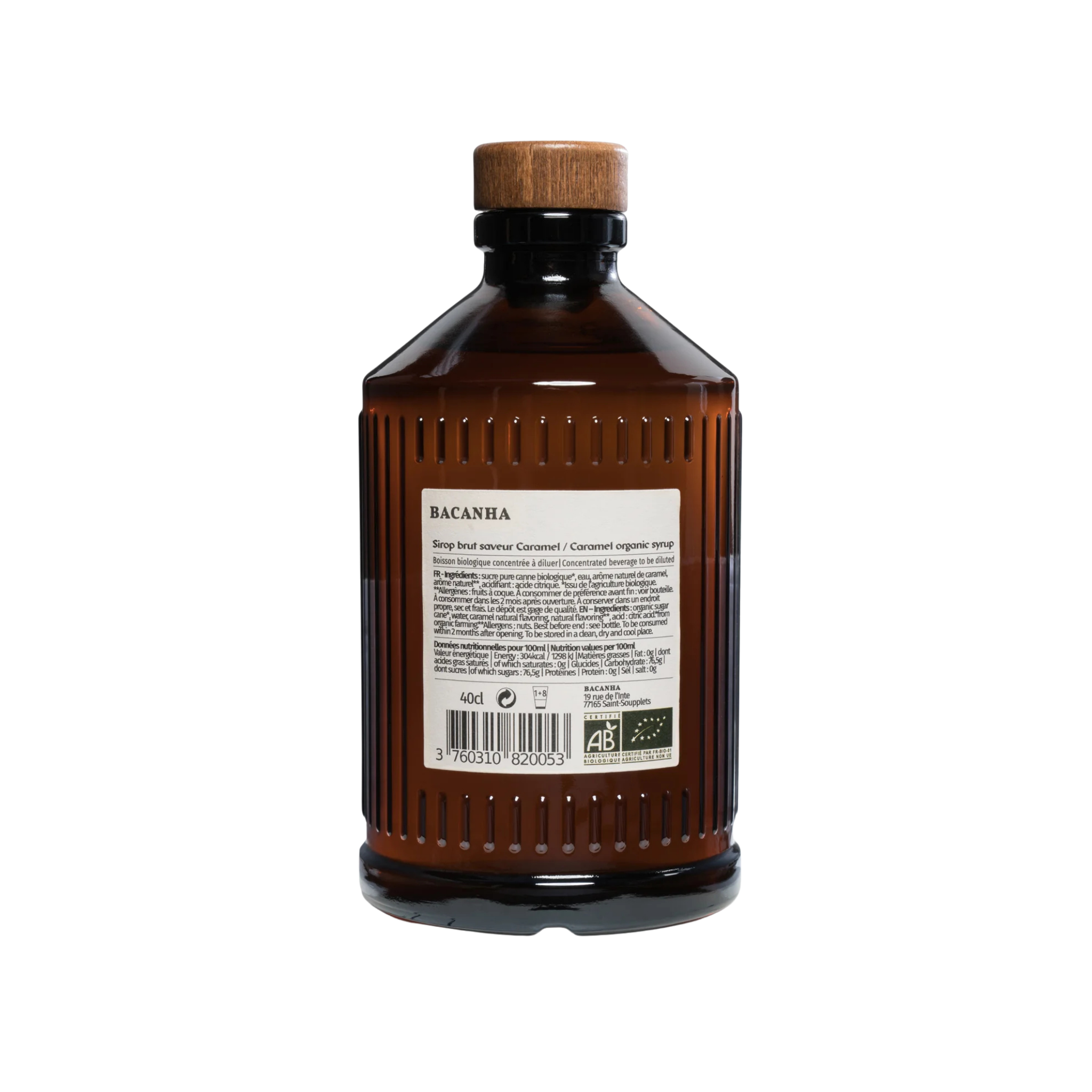 Bacanha Caramel Syrup Organic (Sirop Brut)