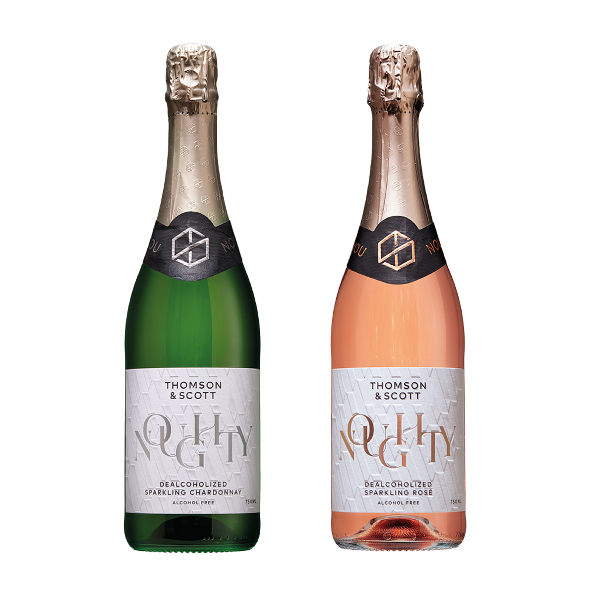 Probierpaket Thomson & Scott Noughty: Sparkling Chardonnay und Sparkling Rosé, je 0,75-l-Flasche
