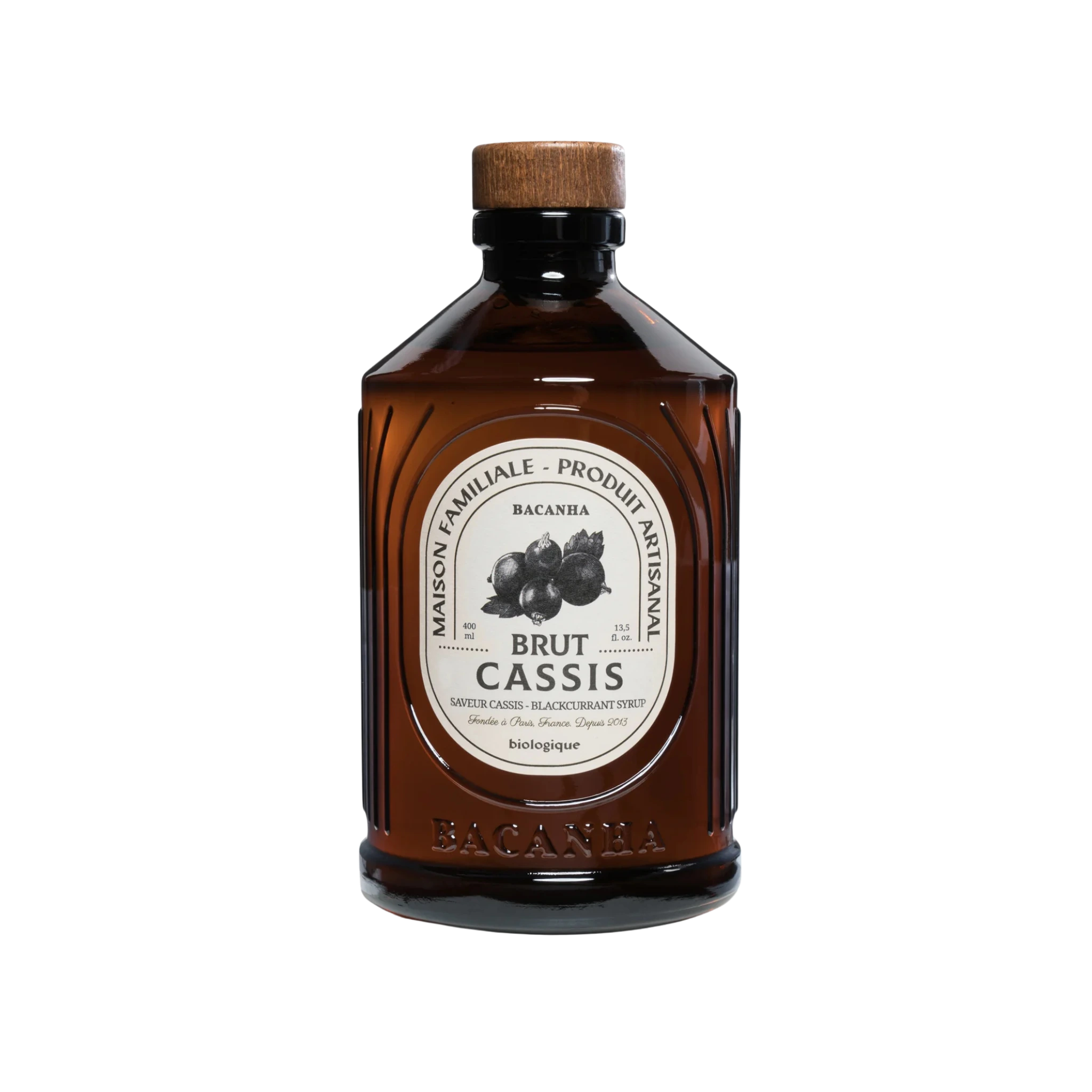 Bacanha Cassis (Schwarze Johannisbeere) Sirup Bio 400 ml (Sirop Brut)