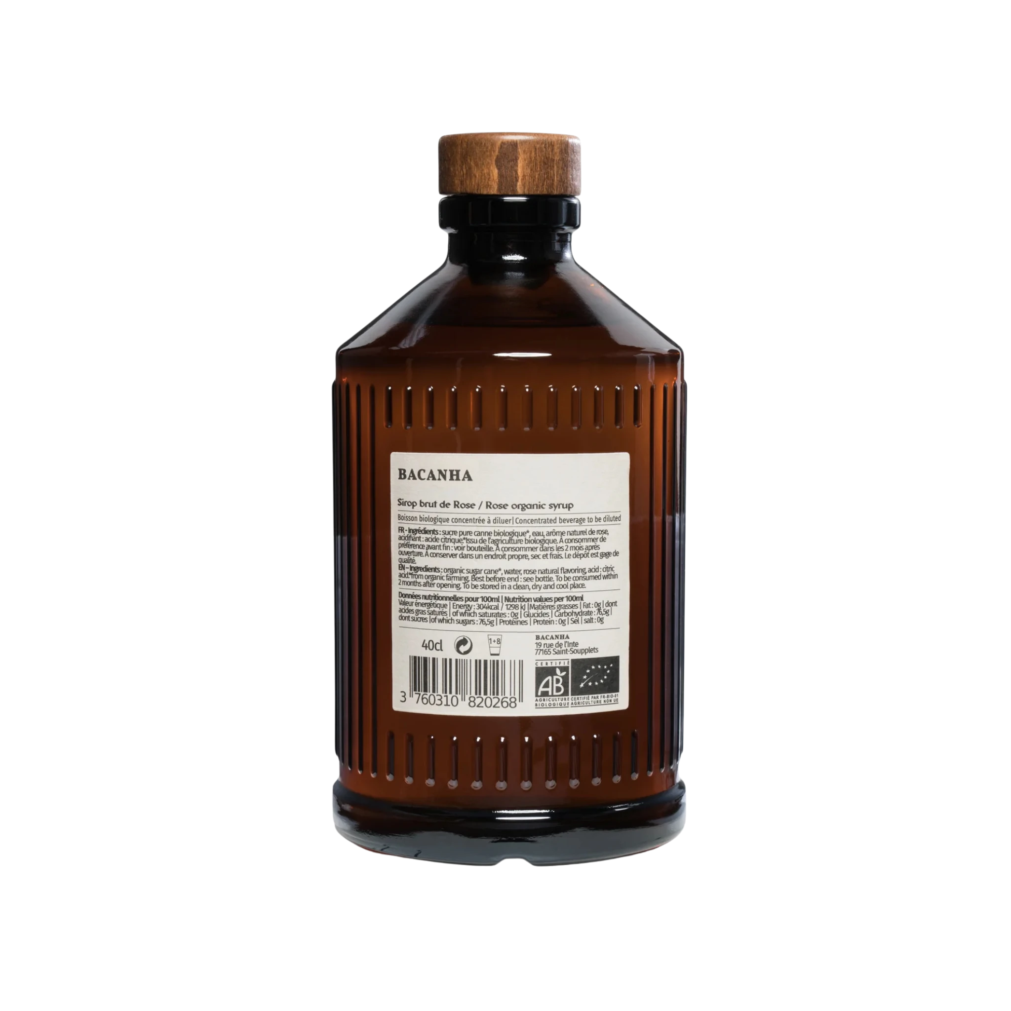 Bacanha Rose Sirup Bio (Sirop Brut)