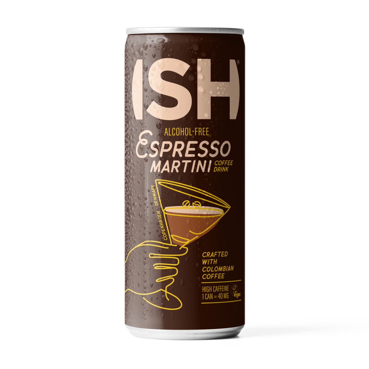 ISH Espresso Martini, alkoholfreier Kaffee-Cocktail mit kolumbianischem Kaffee, 250-ml-Dose