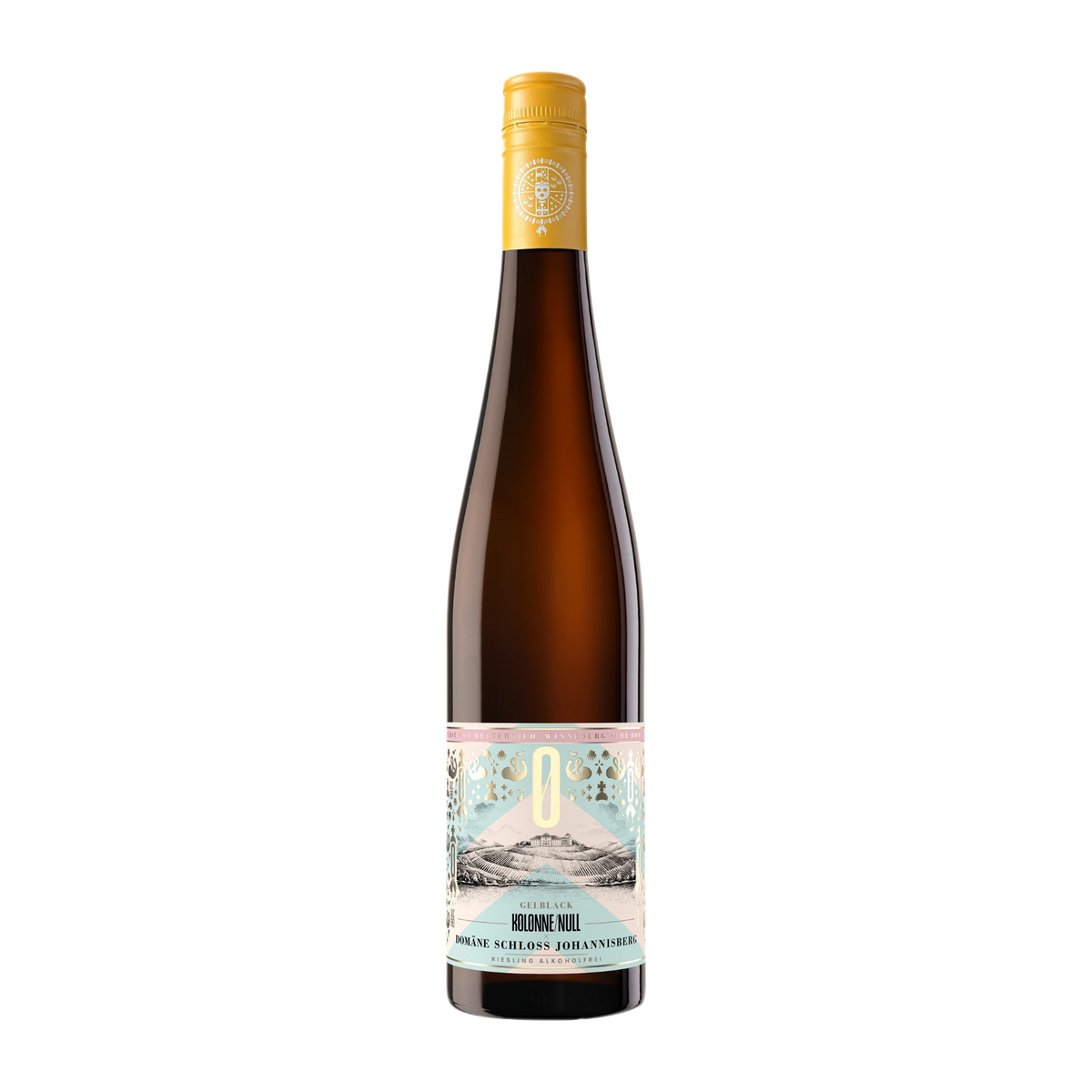Kolonne Null Gelblack Riesling der Domäne Schloss Johannisberg, alkoholfrei, 0,75-l-Flasche