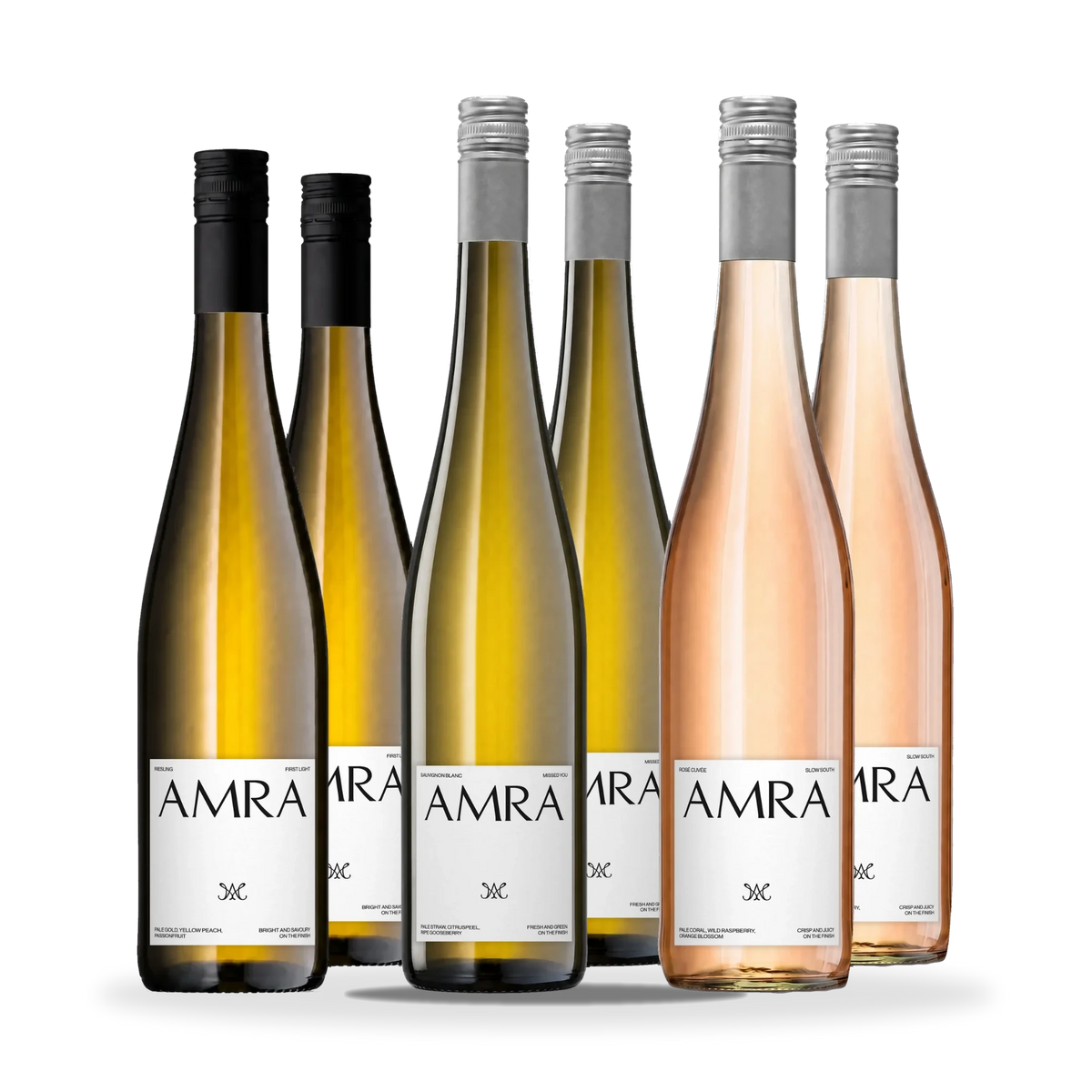 AMRA Still Set: First Light, Missed You und Slow South, alkoholfrei, je zwei 0,75-l-Flaschen