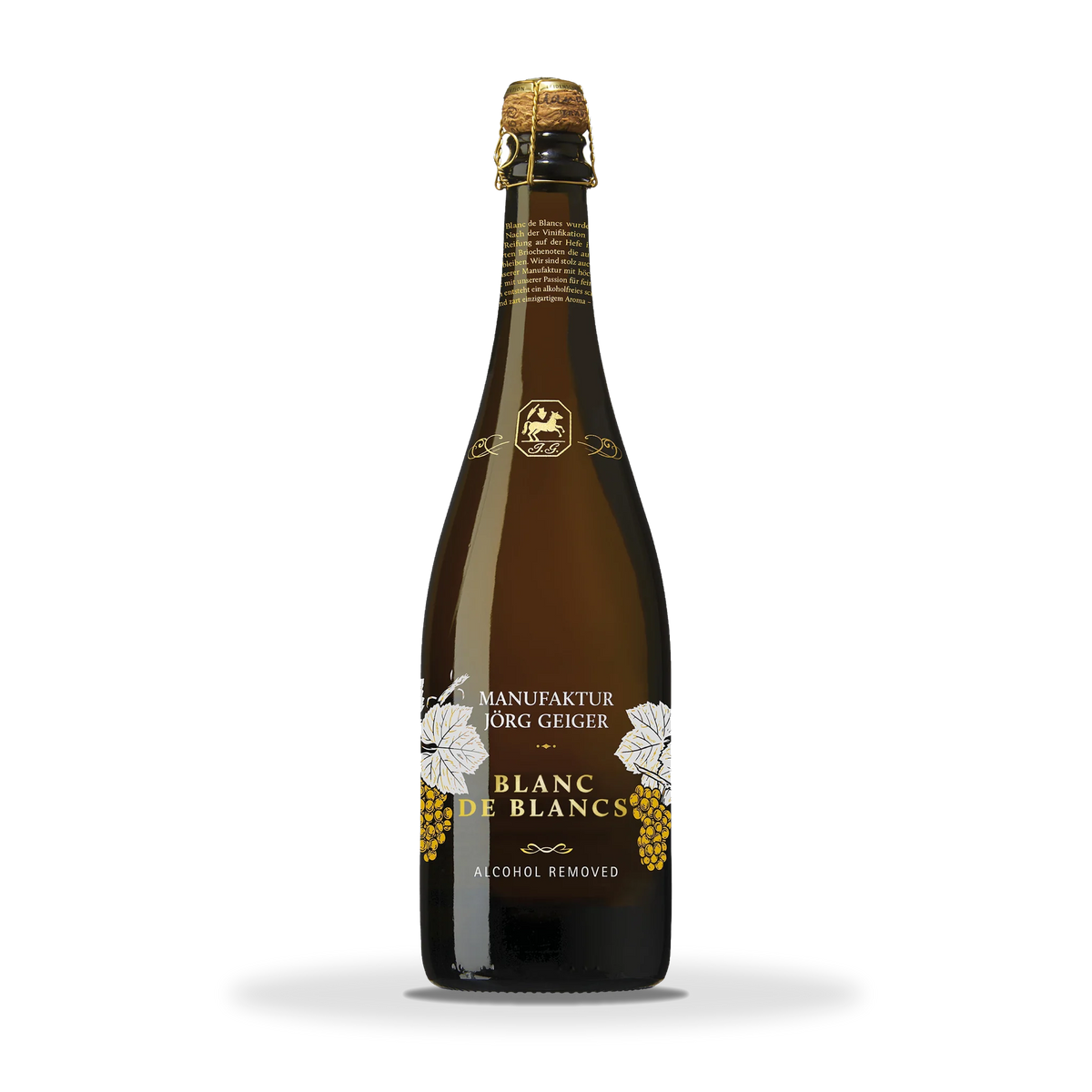 Manufaktur Jörg Geiger Blanc de Blancs, prickelnd und alkoholfrei, 0,75-l-Flasche