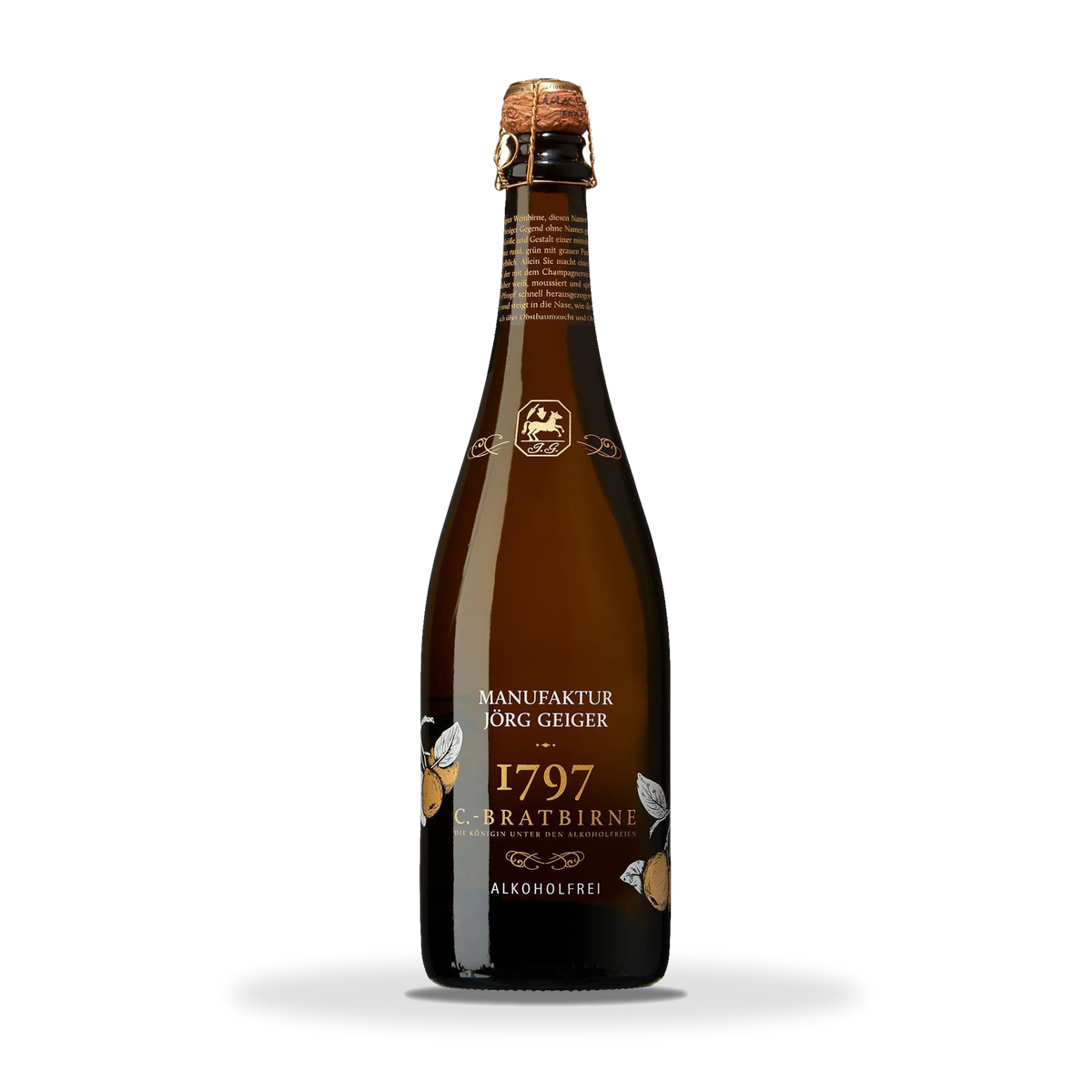 Manufaktur Jörg Geiger Bratbirne, prickelnd und alkoholfrei, 0,75-l-Flasche