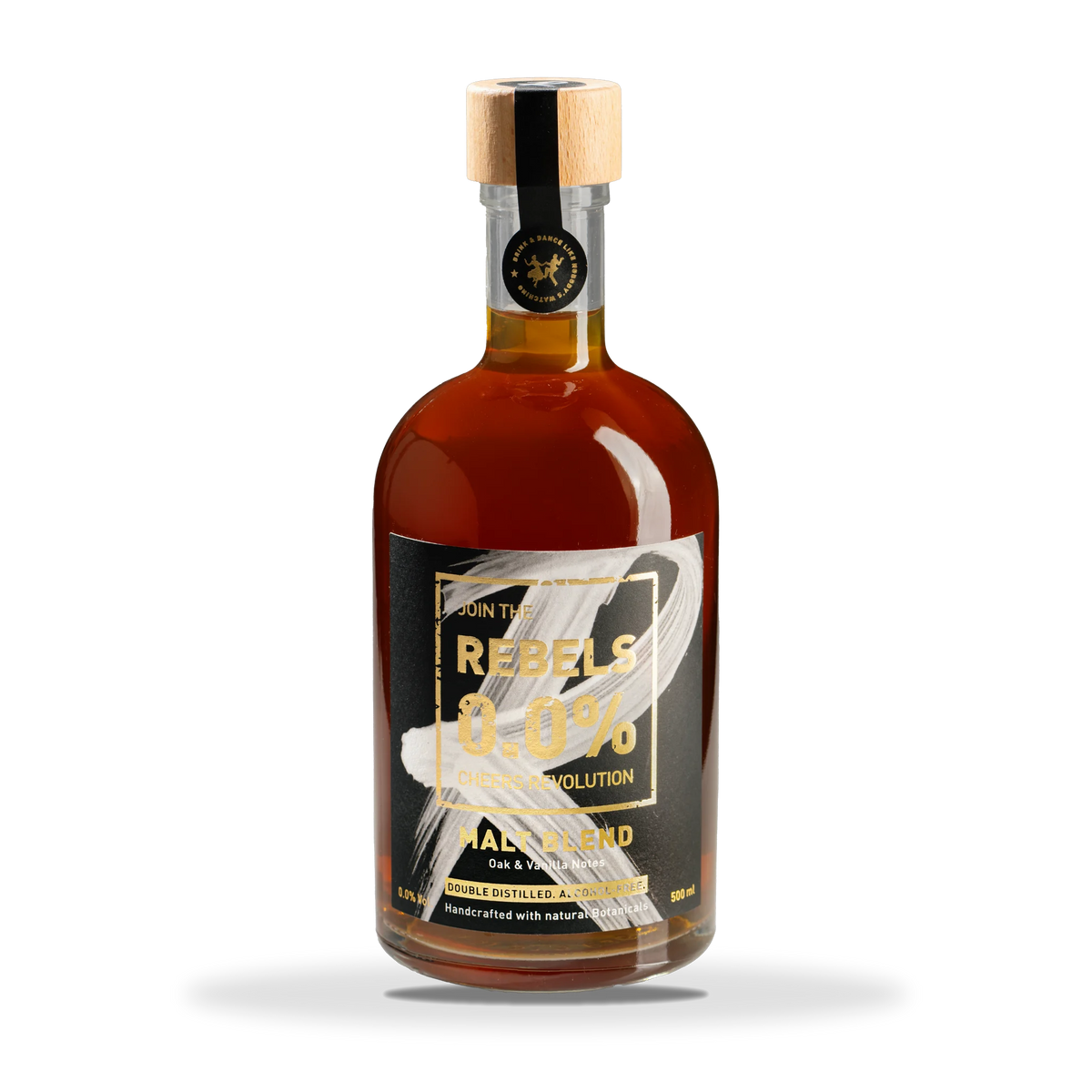 Rebels 0,0 % Malt Blend, alkoholfreier dunkler Botanical, 0,5-l-Flasche
