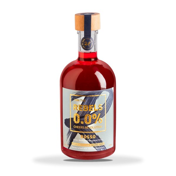 Rebels 0,0 % Rosso, alkoholfreier Bitter-Aperitif, 0,5-l-Flasche