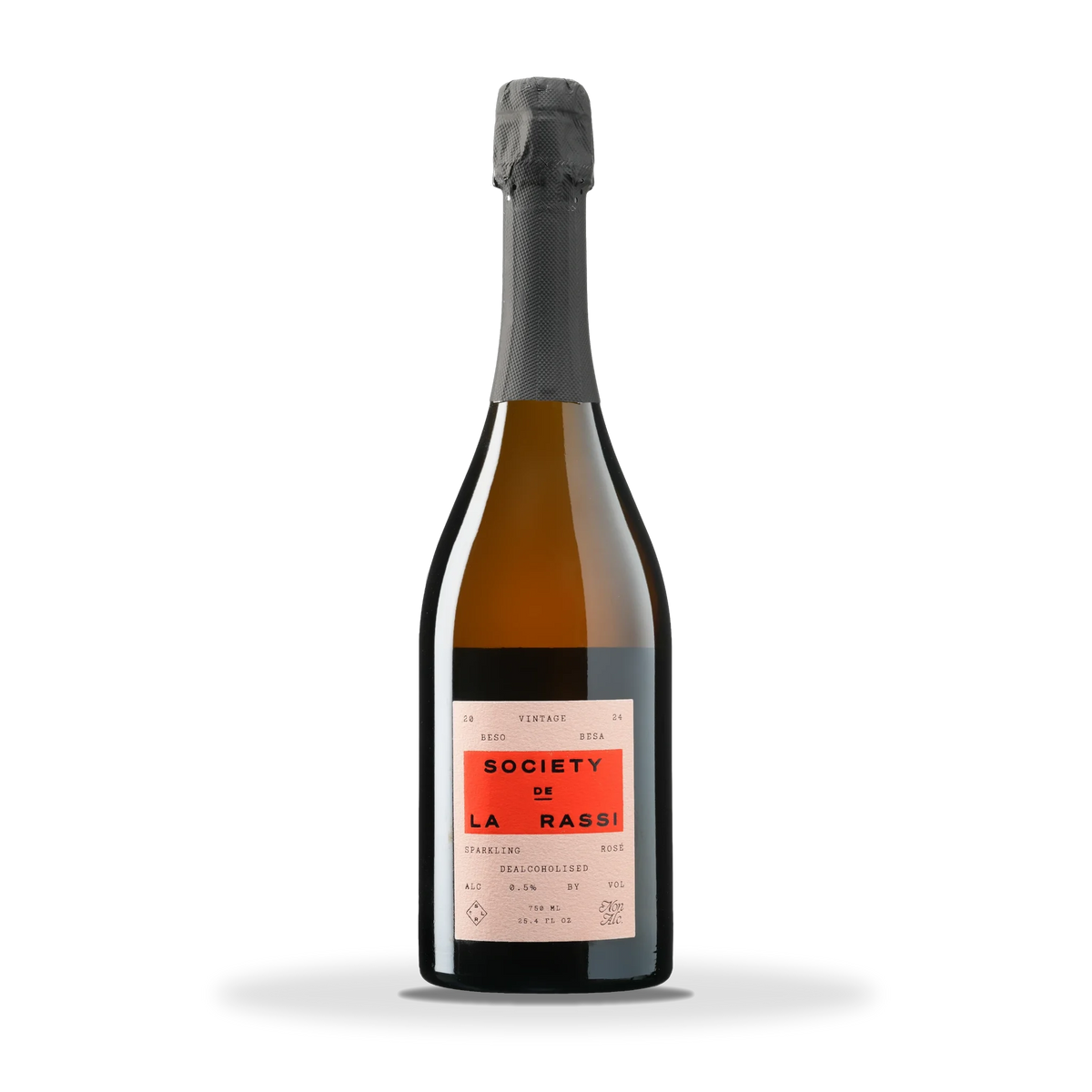 Society de la Rassi Beso Besa, alkoholfreier Sparkling Rosé, 0,75-l-Flasche