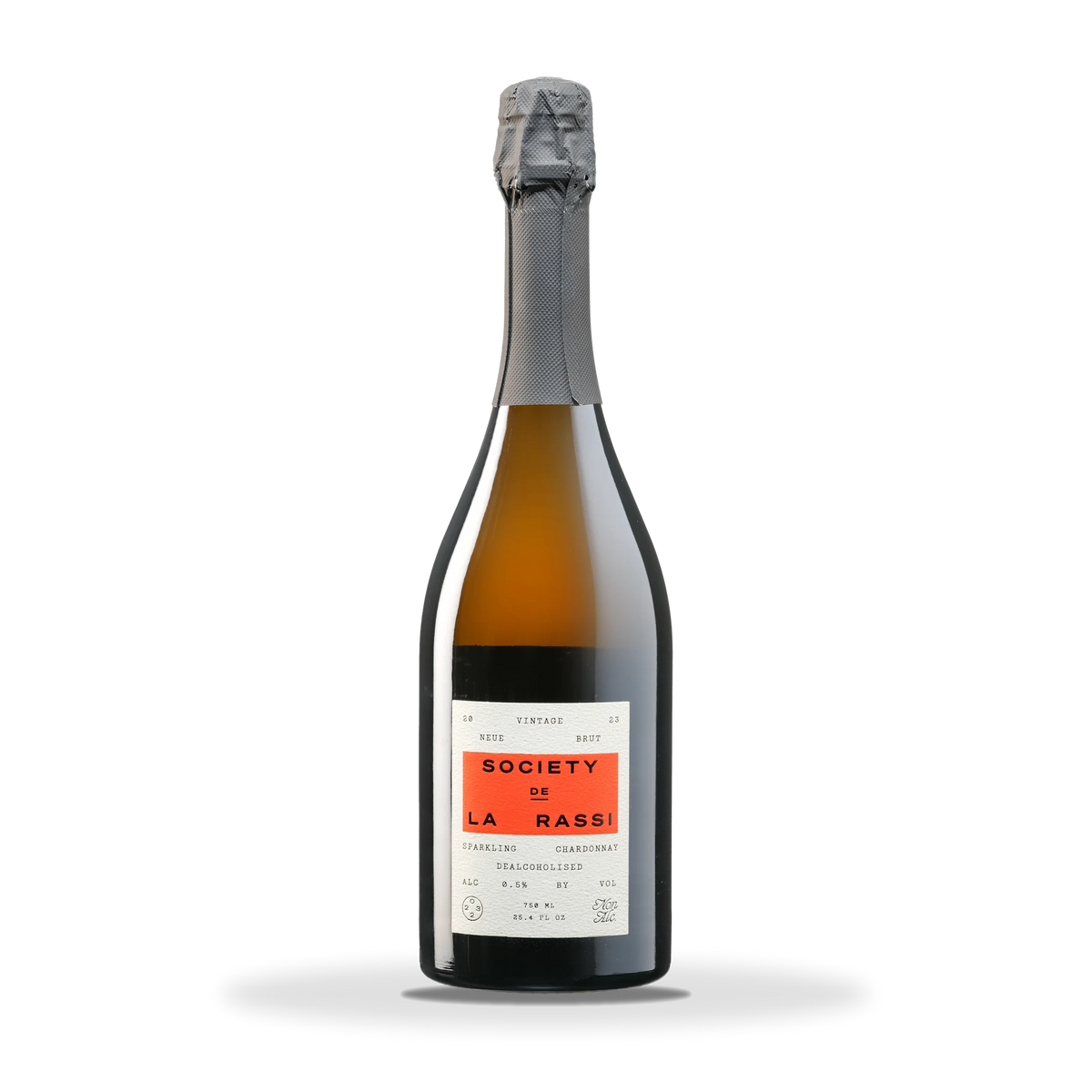 Society de la Rassi Neue Brut, alkoholfreier Sparkling Chardonnay, 0,75-l-Flasche