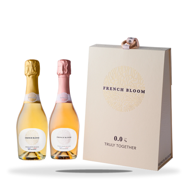 French Bloom Baby Bloom Box: Le Blanc und Le Rosé alkoholfrei, je 0,375 l, mit Geschenkbox „Truly Together“