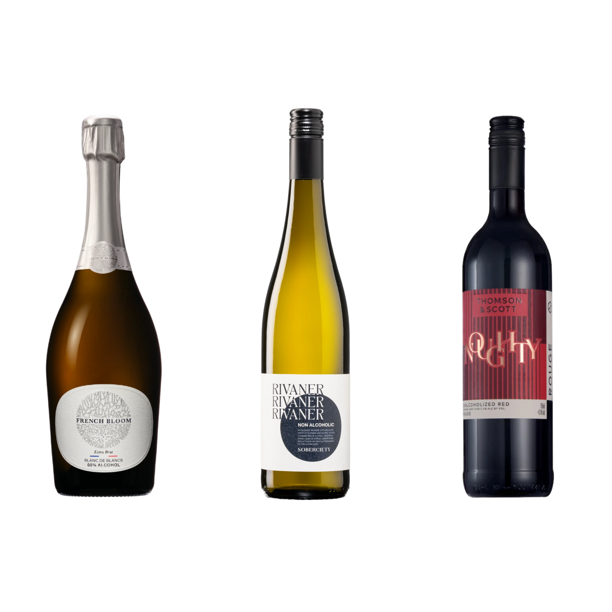 Set The Dinner Pairing: French Bloom Extra Brut, SOBERCIETY Rivaner und Thomson & Scott Noughty Rouge