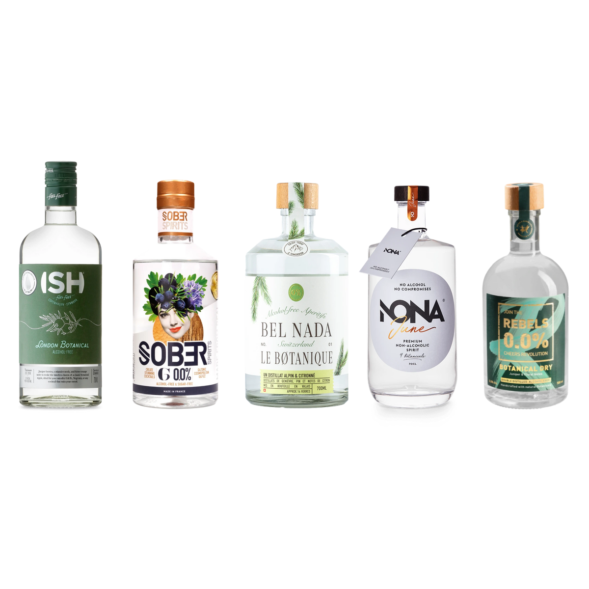 The G&Tonic Lab: ISH London Botanical, Sober Spirits G, Bel Nada Le Botanique, NONA June und Rebels Botanical Dry